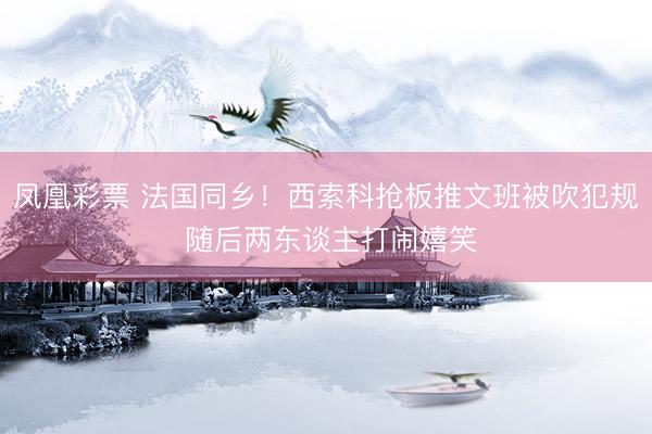 凤凰彩票 法国同乡！西索科抢板推文班被吹犯规 随后两东谈主打闹嬉笑