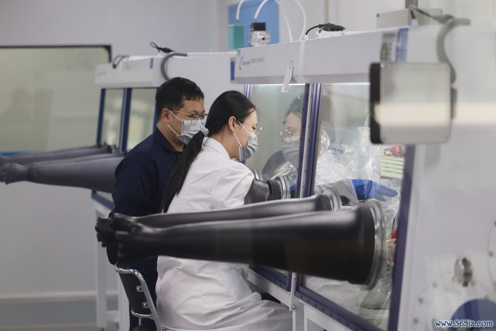 6月15日，工程师在位于天开高教科创园西青园的天津常兴新动力科技有限公司车间进行电芯安装责任。新华社记者李然 摄
