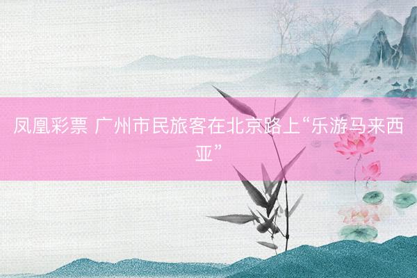 凤凰彩票 广州市民旅客在北京路上“乐游马来西亚”